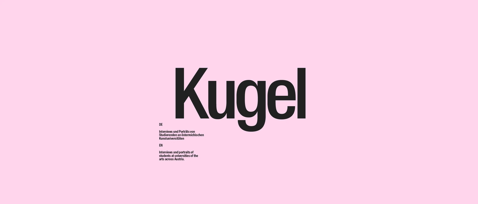 Pink Kugel cover with large black title.